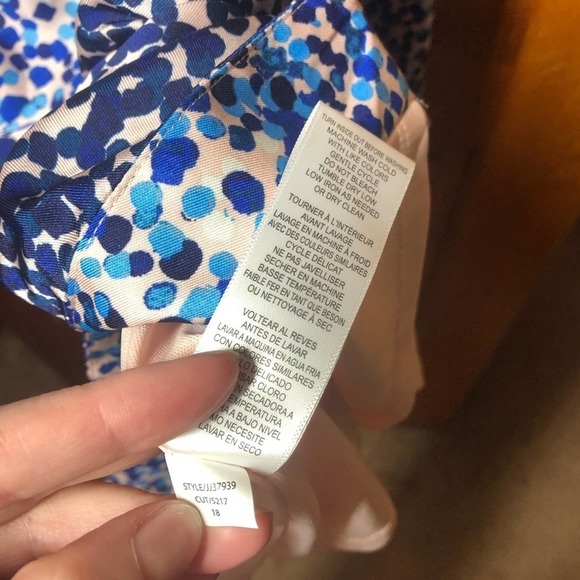 JULIA JORDAN JJ37939 A-Line Tie Waist Belt Multicolor Dot Midi Dress Size 8 NEW - Picture 9 of 11